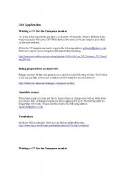 English worksheet: Job Application