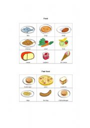 English Worksheet: food