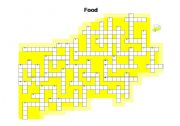 English Worksheet: YLE food crossword