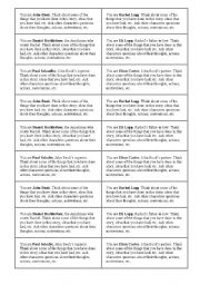 English Worksheet: Witness - 6 Characters