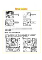 English Worksheet: Parts of the house