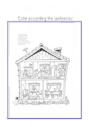 English Worksheet: Parts of the house 