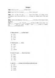 English Worksheet: Dialogue