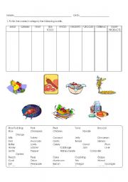 English Worksheet: FOOD QUIZ