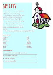 English Worksheet: MY CITY