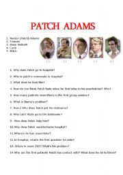 English Worksheet: Patch Adams Video activity