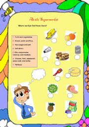 English Worksheet: At the Supermarket