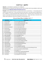 English worksheet: Know How