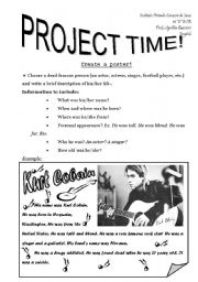 English Worksheet: Project time