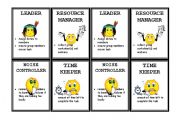 English Worksheet: Cooperative learning Duty cards