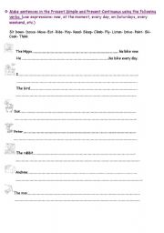 English Worksheet: Present Simple vs Present Continuous