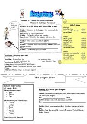 English Worksheet: Restaurant