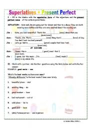 English Worksheet: Superlative and Present Perfect tense