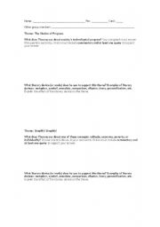 English worksheet: Thoreaus Walden: Literary Analysis