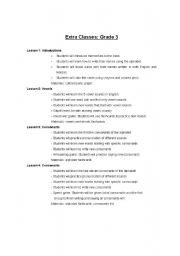 English Worksheet: Grade 3 Lesson PLan