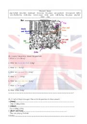 English Worksheet: present continuous