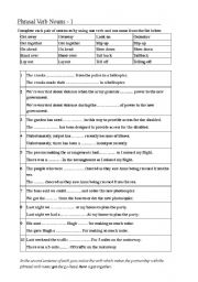 English Worksheet: Phrasal Verbs_Nouns