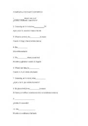 English worksheet: PAST CONTINUOS