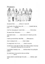 English worksheet: Pronoun bingo