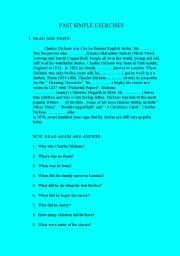 English Worksheet: Past  Tense Simple