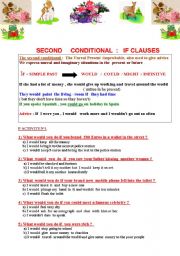 English Worksheet: Second  Conditional : If clauses 