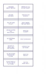 English Worksheet: simple past domino