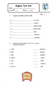 English worksheet: Like and dislike