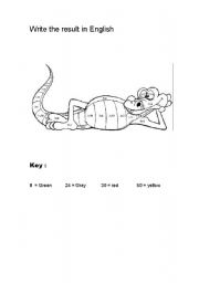 English Worksheet: Alligator