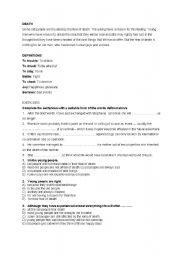 English worksheet: DEATH