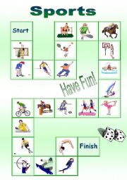 English Worksheet: board game - sports