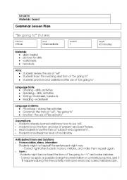 English Worksheet: Grammar lesson plan 