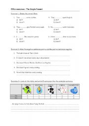 English worksheet: Simple Present exercises