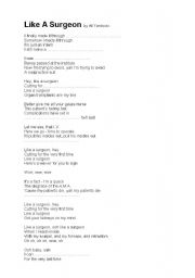 English Worksheet: Gap text from song