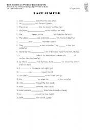 English worksheet: Past Simple