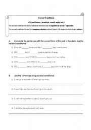 English Worksheet: Second Conditional