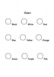 English worksheet: Colours