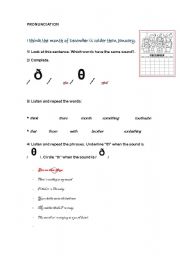 English Worksheet: pronunciation