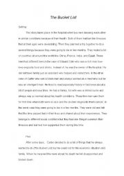 English Worksheet: tHE BUCKET