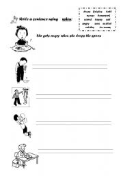 English worksheet: using when