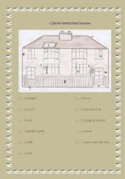 English worksheet: House and the things around the house    (Part 2)