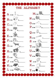 English Worksheet: ALPHABET