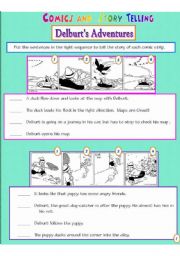 English Worksheet: Comics and Story Telling with Delburt