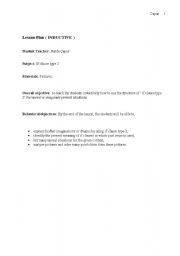 English worksheet: inductive teacihng lesson plan