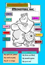 English Worksheet: monsters 