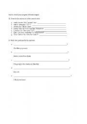 English Worksheet: test to chek your progress