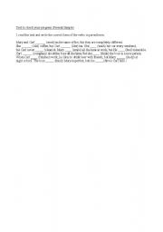 English Worksheet: test to chek your progress