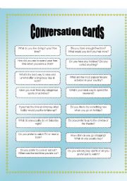 Conversation Cards - Hobbies