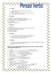 English Worksheet: Phrasal verbs with sign