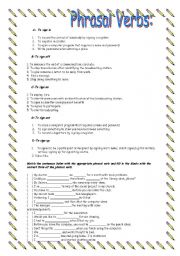 English worksheet: Phrasal verbs with sign