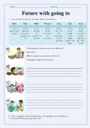 English Worksheet: Future with going to